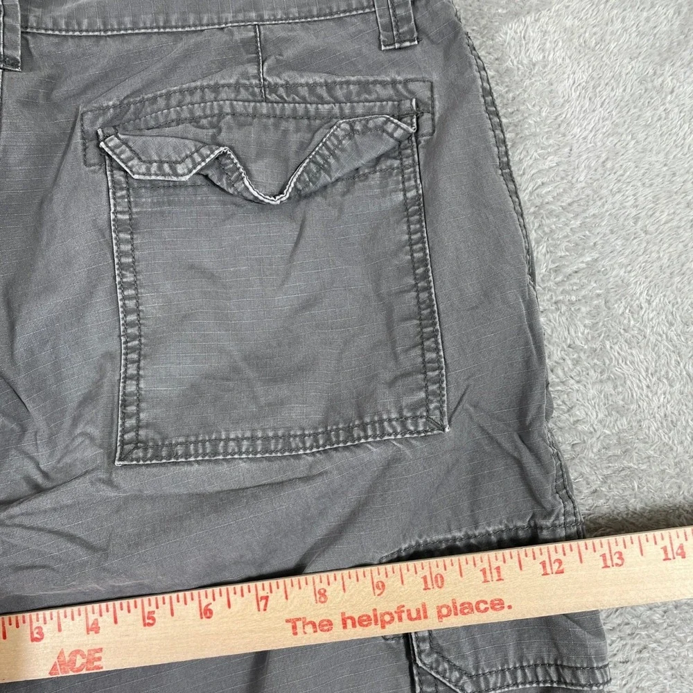 Banana Republic Cargo Pants Mens 33x32 Gray Ripstop‎ Cotton Multi Pocket Utility